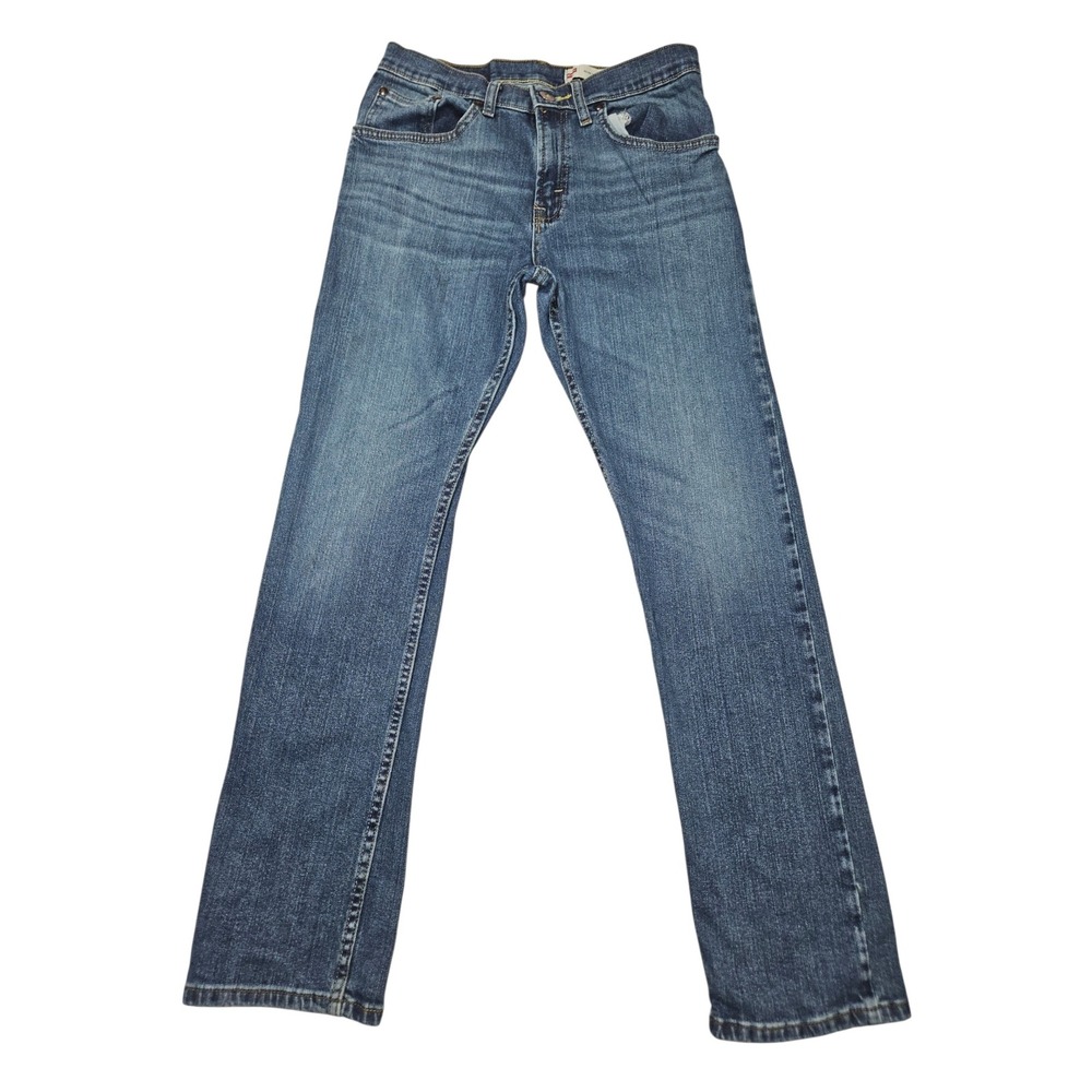 Wrangler Slim Straight Denim Jeans Medium Wash Blue Sz 30x30